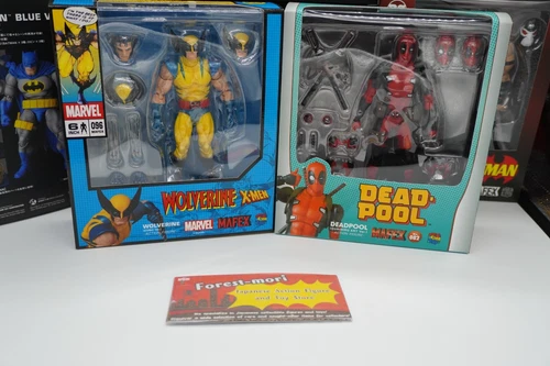 MEDICOM TOY MAFEX No.096 WOLVERINE & No.082 DEADPOOL GURIHIRU Ver. Figures Set