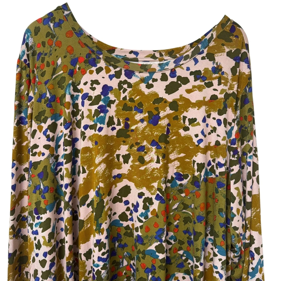 Camiseta túnica manga larga con bolsillo LOGO by Lori Goldstein Boho Top talla grande 3X Foto 2 de 4