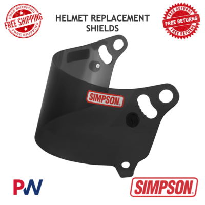 #ad Simpson Racing Helmet Replacement Shield Viper Dark Smoke #VPR01 $78.73