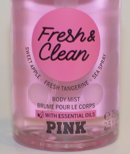 Victoria's Secret PINK FRESH CLEAN BODY MIST DUFTSPRAY 2,5 OZ ÄTHERISCHES ÖL - Bild 2 von 4