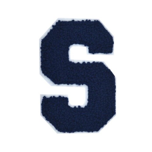 4" Navy Blue Varsity Alphabet Letters Chenille Iron-on Patch - Picture 20 of 27