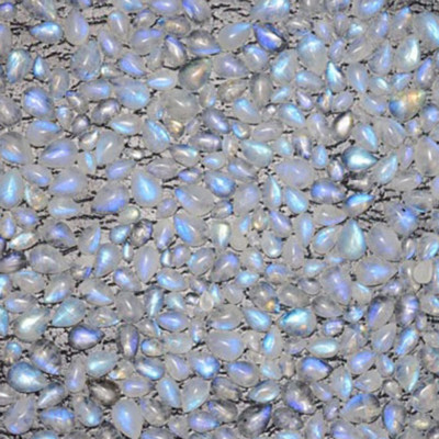 5x7 mm Pear Rainbow Moonstone Cabochon Loose Gemstone Wholesale Lot 20 pcs