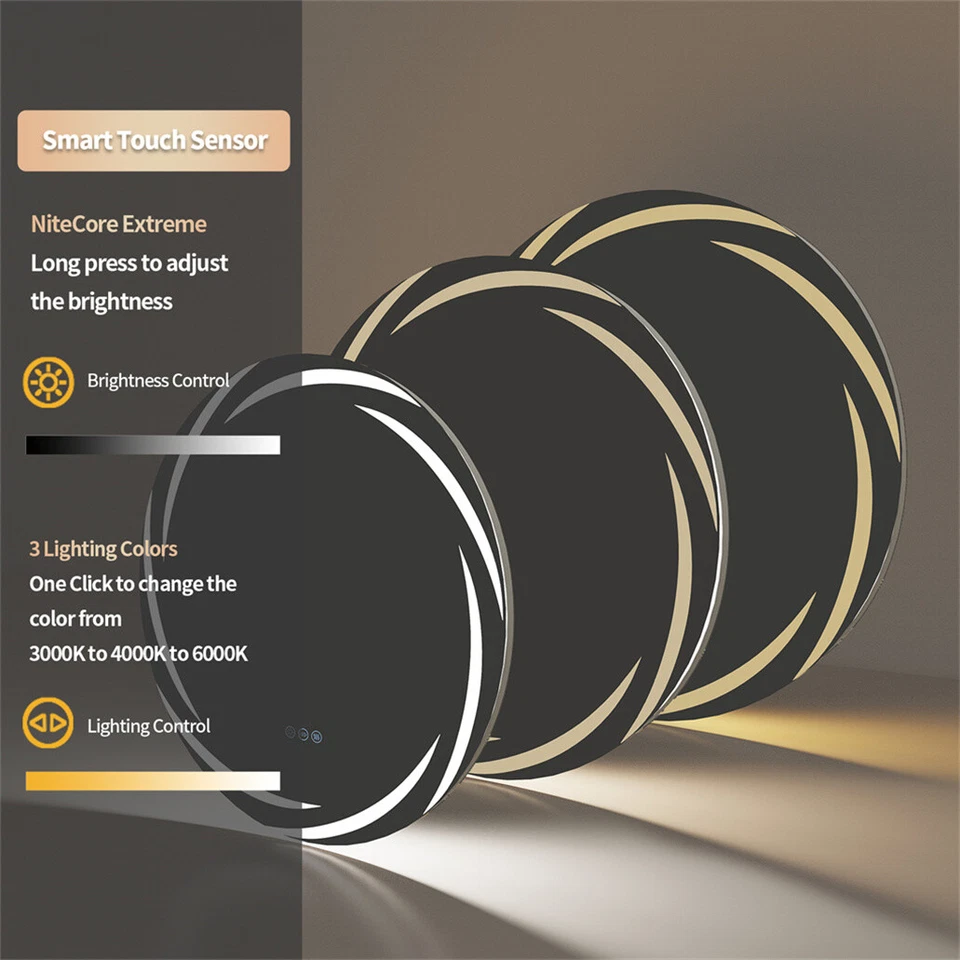 Badespiegel mit Beleuchtung Badezimmerspiegel Wandspiegel Design Schminkspiegel - Bild 3 von 4