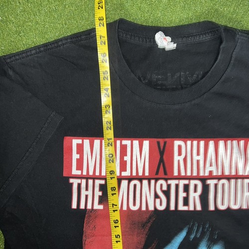 Camiseta Eminem x Rihanna The Monster Tour 2014 Negra Doble Cara Talla Grande - Imagen 6 de 7