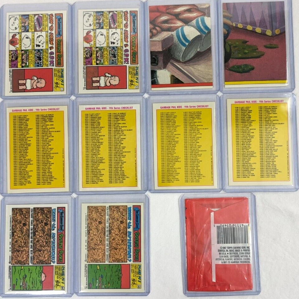 1987 Topps Garbage Pail Kids 11th Series OS11 MINT 88 Card Set in NEW TOPLOADERS - Image 4 of 4