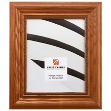 Craig Frames Colonial Ornate, 2.2" Honey Brown Hardwood Picture Frame