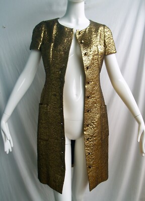 G CHANEL BOUTIQUE ワンピース レザー ゴールド 40 CHANEL BOUTIQUE 96A LESAGE EMBROIDERED 24K GOLD DRESS 38 | eBay