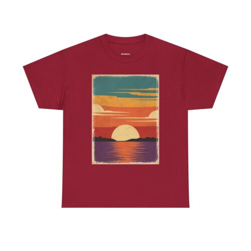 Vintage Sunset Tee, Graphic Tee Shirt, Retro Style T-Shirt, Unisex Cotton Tee - Picture 134 of 145