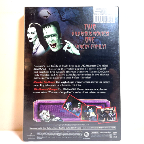 THE MUNSTERS: TWO-MOVIE FRIGHT FEST (DVD) Adventure Comedy Crime Family NEW - Picture 2 of 5