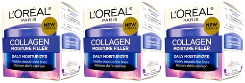L'Oreal Paris Collagen Moisture Filler Face Moisturizer, Anti-Aging, 1.7oz-3Pack - Picture 3 of 3