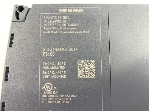 SIEMENS 6ES7521-1BL00-0AB0 SIMATIC S7-1500, digital input module - USED TESTED - Picture 8 of 10