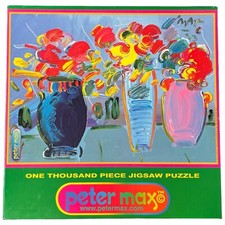 Peter Max 3 Vases Flowers 1999 Ceaco 1000 Piece Jigsaw Puzzle Brand New Sealed