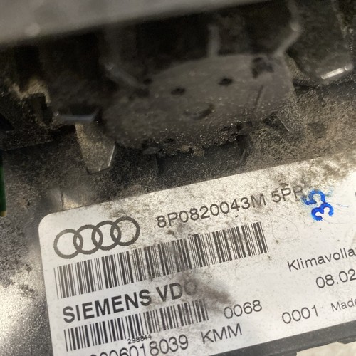 2008 AUDI A3 8P HEATER CLIMATE CONTROL PANEL 8P0820043M - Picture 2 of 3