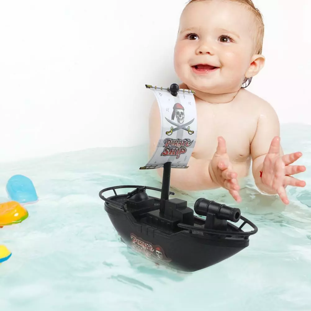 1pc Kids Pool Pirate Toy Boat Bath Toys Boat Toy Birthday Gift for Kids Pool Toy