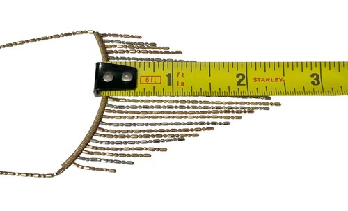 10K Gold AU TURKEY Waterfall Fringe Necklace 17” Multi Color 6.58g - Picture 15 of 19