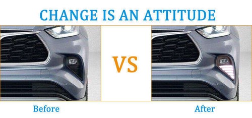 Pair DRL Daytime Running Driving LED Light Lamp For Toyota Highlander 2020-2023 - Picture 4 of 6