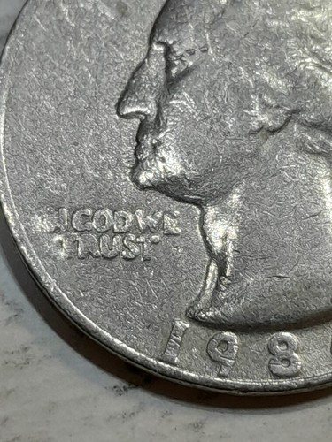 1984 P WASHINGTON QUARTER FILLED IN MINT MARK & A IN DOLLAR &LIBERTY ERROR - Picture 4 of 8