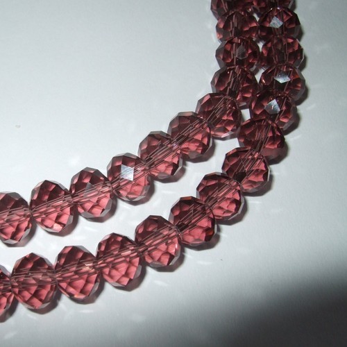 65/90 RONDELLE BEADS FACETED CRYSTAL GLASS CUT 38 COLOURS 8mmX6mm & 6mmX4mm BD2 - Picture 11 of 49