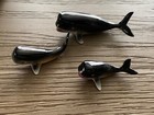 Vintage Bone China Sperm Whale Family Figurines Lot of 3