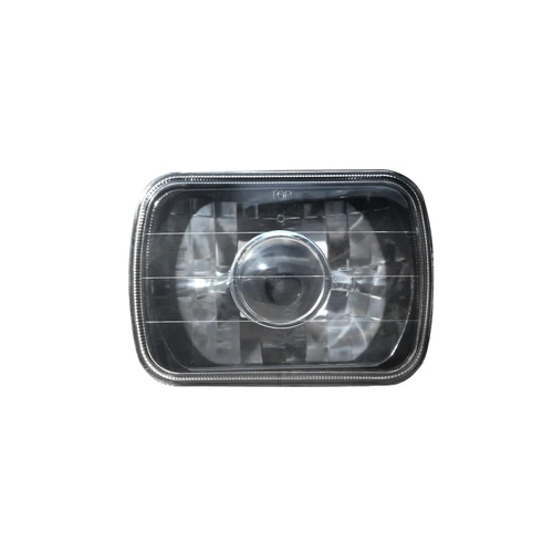 7" 7X6 Inch Square Glass Lens Diamond Cut Projector Headlights Pair H6054 H4 - Bild 3 von 11