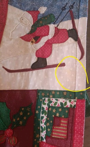 Set of 8 Vintage Christmas Santa Snowmen Placemats Rectangle Quilted Red NICE!! - Picture 11 of 11