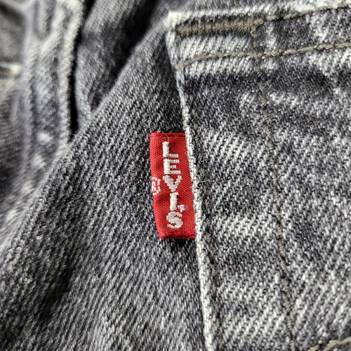 Jeans Levi's Premium Ribcage dritto alla caviglia donna 28 nero antracite Big E denim - Foto 20 di 22