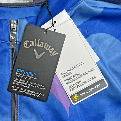 Callaway Geometric Opti-Dri Short Dress Blue Sea Star 50 UPF Women Size Medium - Picture 12 of 13