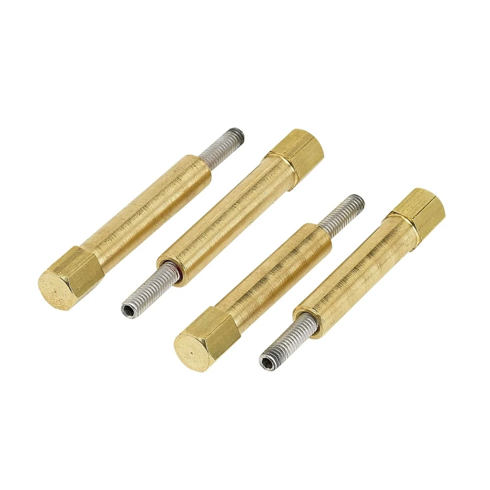 Tornillos de cuenco flotador extendido de latón CV Carb Harley Sportster Dyna Softail HECHOS EN EE. UU. Foto 2 de 4