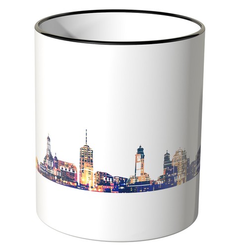 WANDKINGS Tasse "Skyline bei Nacht" verschiedene St„dte im Aquarell Berlin K”ln - Bild 13 von 233