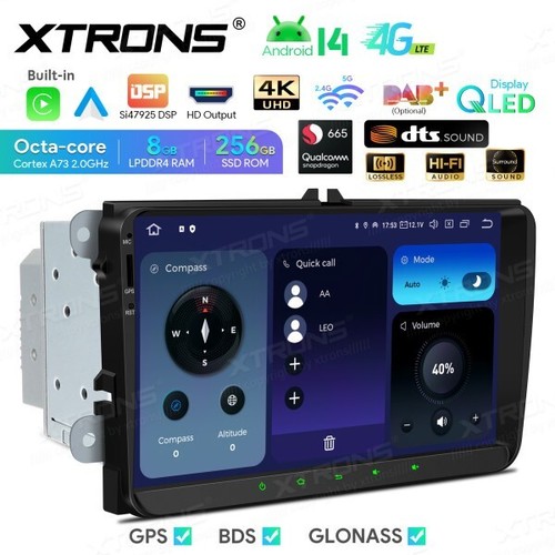 XTRONS IQ94MTVP AUTORADIO Golf Passat Tiguan GPS ANDROID CARPLAY WiFi Snapdragon - Imagen 10 de 14