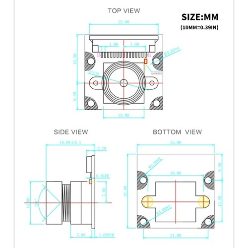 5MP 1080p Fisheye Camera Module with 100 Degree Wide Angle for RPi 3B+ 4B - Photo 8/8