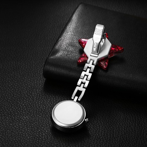 Clip On Enfermera Doctor Reloj Bling Estrella Insignia Broche Llavero Reloj de Bolsillo Mujeres Hombres - Imagen 25 de 28