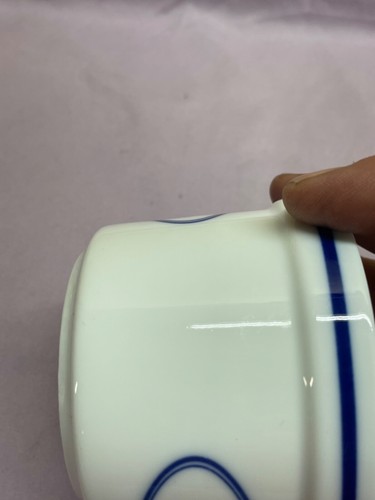 Williams Sonoma Pair Ceramic White and Blue Jar Dishes with Lids marked 1 and 2 - Picture 17 of 18