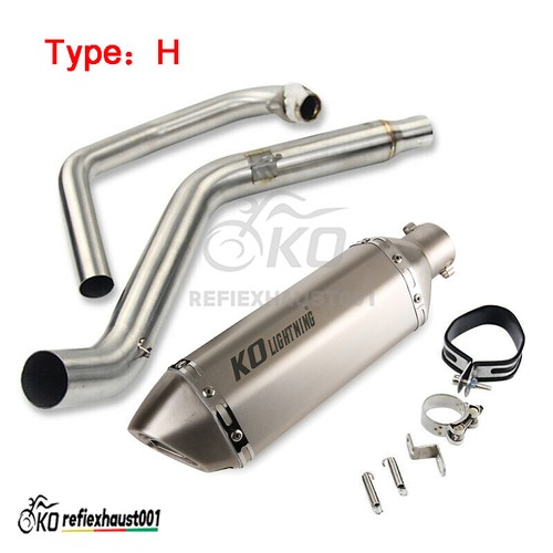 For Honda CB190R CB190F Modified Exhaust System Connect Mid Pipe Slip On Muffler - Picture 10 of 12