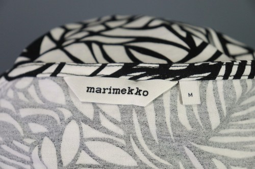 MARIMEKKO Gray Floral Pattern Lightweight 3/4 Sleeve Tunic Top Shirt Size M - Picture 14 of 17