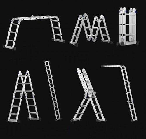 4.7M Multi Purpose Aluminium Platform Folding Step Ladder Fully Extended 150kg Z - Picture 7 of 11
