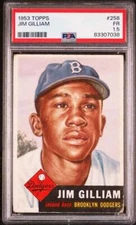 1953 Topps #258 Jim Gilliam PSA 1.5 RC Rookie Dodgers  (7038)