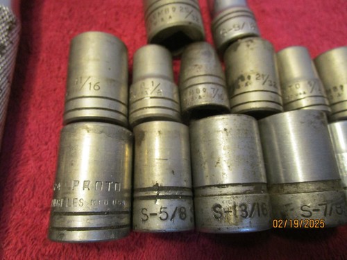 Lot of 2 Vintage 1/2" Ratchets Penens Bonney + Sockets Proto Plumb - Picture 2 of 7