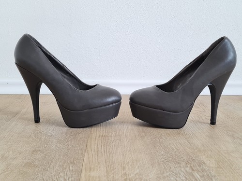 Plateaupumps Gr. 40 grau High Heels - Bild 3 von 5