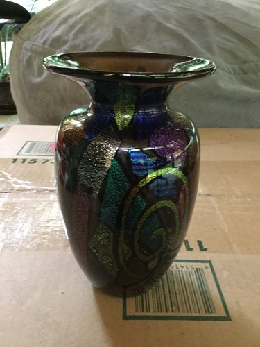 Mad Art Glass studio art glass vase Mad Art studios vase - Picture 14 of 14