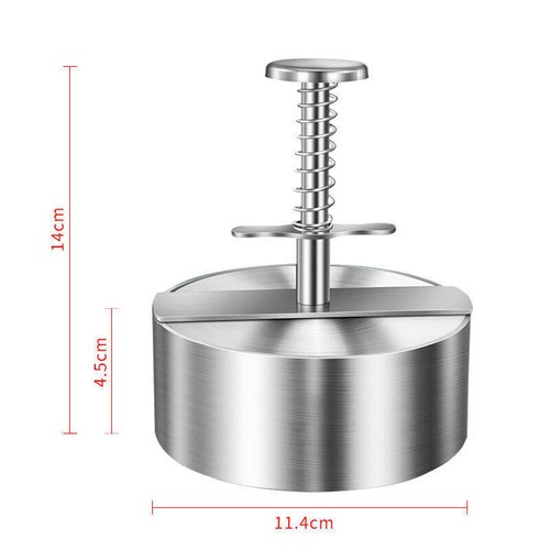 Máquina de hamburguesas ajustable de acero inoxidable antiadherente para hacer hamburguesas - Imagen 19 de 20