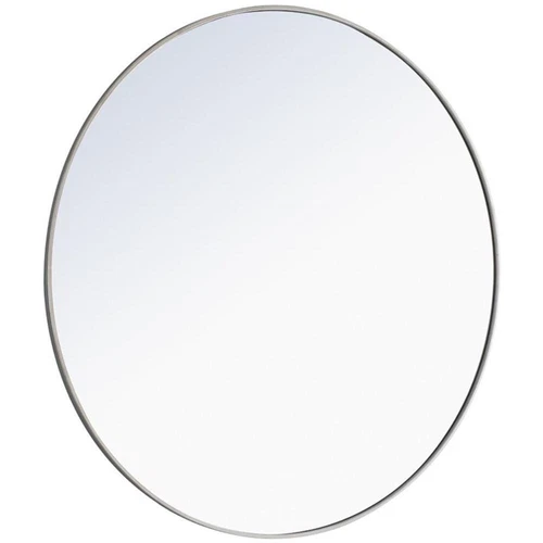 Elegant Decor Eternity 48" Round Metal Frame Mirror in Silver - Picture 3 of 10
