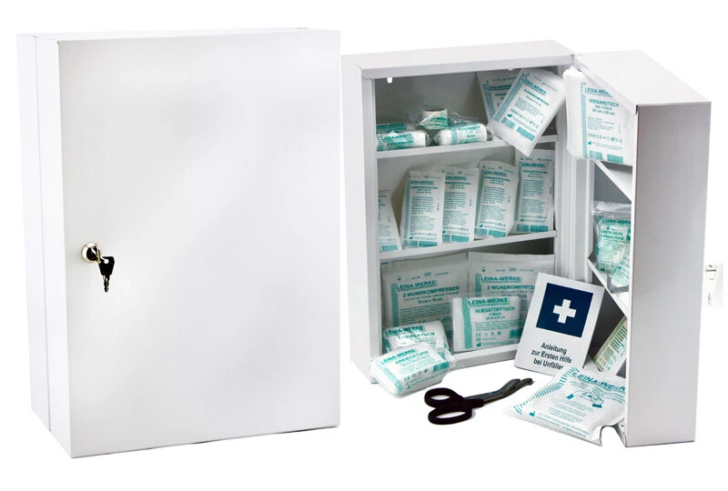 LEINA WERKE Verbandschrank Betriebsverbandkasten NEUE DIN 13157:2021 Erste HilfeMHD 2030 !!