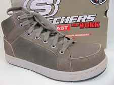 Skechers Watab Stirling Steel Toe Men's Work Sneakers Size 7.0 M, Gray Leather