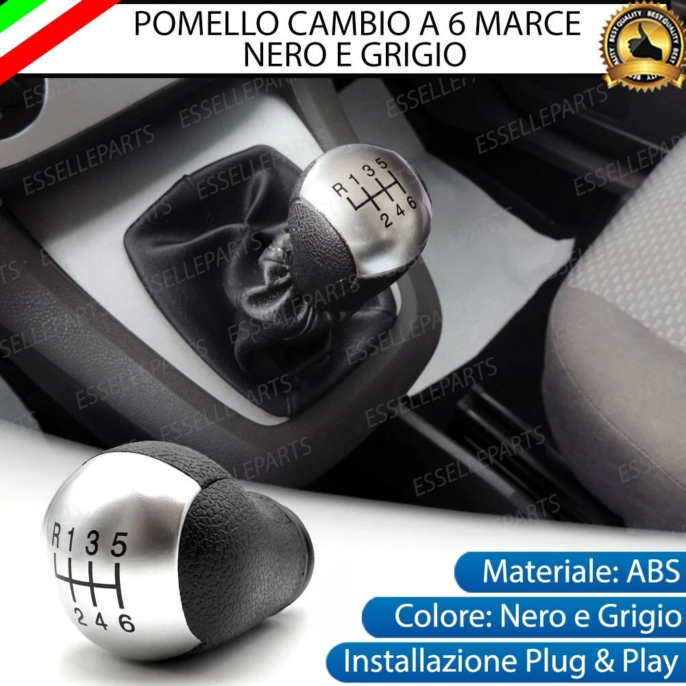 Pomello Cambio 6 Marce Con Cuffia In Pelle Per Ford KUGA (2008-2012) E C-MAX (2008-2010) | Telaio Cromato, Numero OEM GB64637AA - 2
