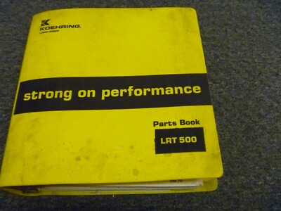 Koehring Lorain LRT-500 Rough Terrain Crane Parts Catalog Manual