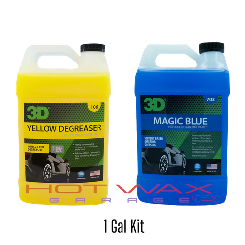 3D Yellow Degreaser Wheel Cleaner & Magic Blue Dressing Wheel Complete Tire Kit - Picture 4 of 4