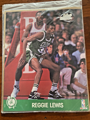 1990 NBA Hoops fotos de acción Reggie Lewis Boston Celtics 8" x 10" ¡Juego de 2! - Imagen 3 de 3