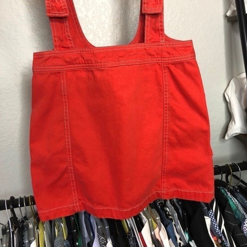 Forever 21 Los Angeles Mod 60s Style Orange Denim Jumper - 第 7/10 張圖片