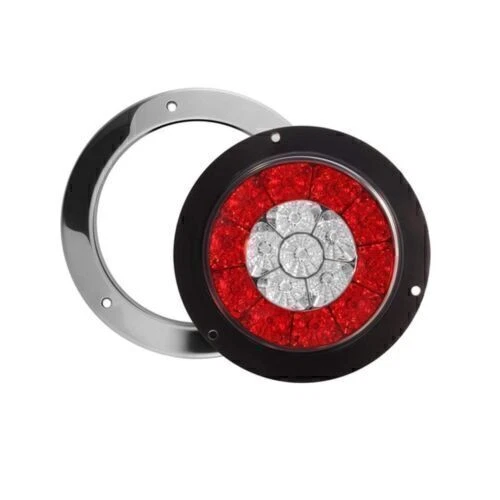 Luces traseras giratorias LED redondas de 4" remolque camión reversa roja ámbar 2-6x Foto 3 de 4